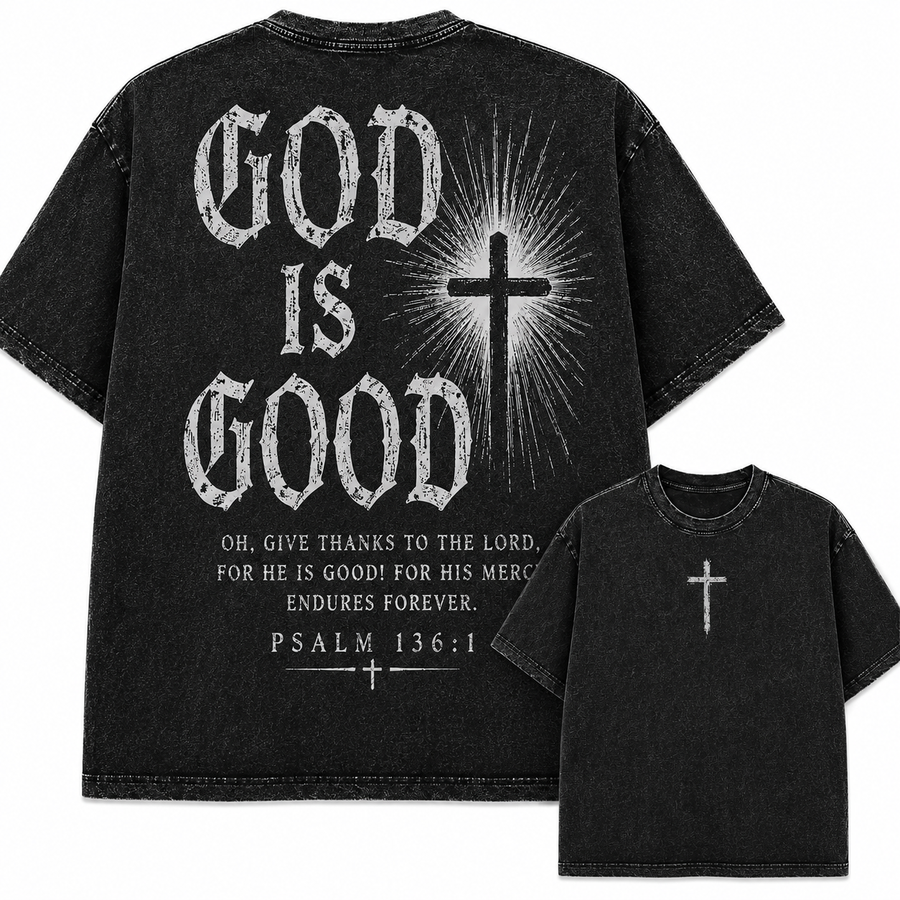 God Is Good Vintage Oversized Tee